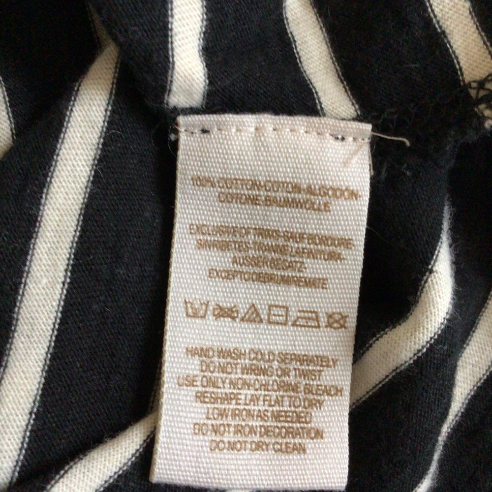 Free People Black & White stripe shirt - Picture 8 of 9